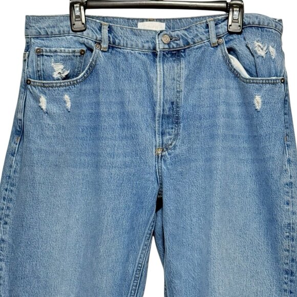 Boyish by Her Womens 32 The Tommy Straight Leg Authentic Distressed Blue Jeans - Picture 3 of 16